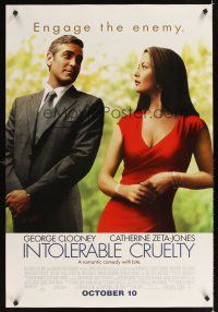 1g371 INTOLERABLE CRUELTY advance DS 1sh '03 Coen Bros, George Clooney & sexy Catherine Zeta-Jones!
