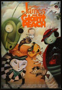 1g385 JAMES & THE GIANT PEACH DS 1sh '96 Disney fantasy cartoon, Lane Smith art of cast!