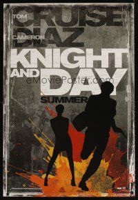 1g401 KNIGHT & DAY style B teaser DS 1sh '10 cool silhouette art of Tom Cruise & Cameron Diaz!