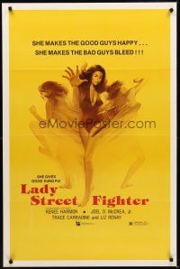 1g407 LADY STREET FIGHTER 1sh '85 she makes the good guys happy & she makes the bad guys bleed!