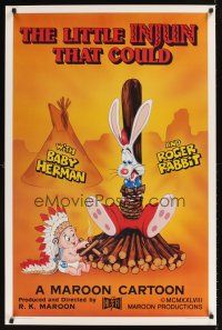 1g426 LITTLE INJUN THAT COULD Kilian 1sh '88 Roger Rabbit & Baby Herman, Native American cartoon art