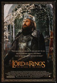 1g435 LORD OF THE RINGS: THE RETURN OF THE KING commercial poster '03 Viggo Mortensen as Aragorn!