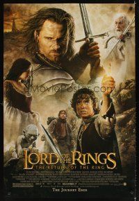 1g436 LORD OF THE RINGS: THE RETURN OF THE KING advance DS 1sh '03 Peter Jackson, cast montage art!