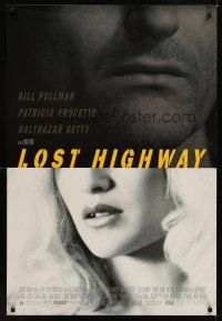 1g441 LOST HIGHWAY 1sh '97 directed by David Lynch, Bill Pullman, pretty Patricia Arquette!