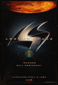 1g442 LOST IN SPACE teaser 1sh '98 William Hurt, Heather Graham, Gary Oldman, sci-fi!