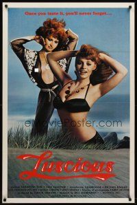 1g445 LUSCIOUS 1sh '80 Samantha Fox & Lisa DeLeeux are sexy redheads, x-rated!