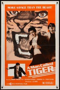 1g453 MAN CALLED TIGER 1sh '73 kung-fu, Jimmy Wang Yu, more savage than the beast!