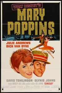 1g460 MARY POPPINS style A 1sh R80 Julie Andrews & Dick Van Dyke in Walt Disney's musical classic!