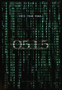 1g470 MATRIX RELOADED 5.15 style holofoil teaser 1sh '03 Keanu Reeves, Carrie-Anne Moss!
