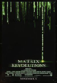 1g472 MATRIX REVOLUTIONS advance DS 1sh '03 everything that has a beginning has an end!