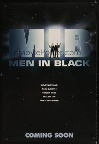 1g477 MEN IN BLACK teaser DS 1sh '97 Will Smith & Tommy Lee Jones protecting Earth!