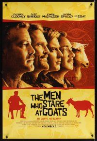 1g479 MEN WHO STARE AT GOATS advance DS 1sh '09 George Clooney, Ewan McGregor, Jeff Bridges!