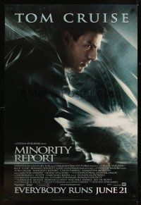 1g486 MINORITY REPORT style B advance DS 1sh '02 Steven Spielberg, Tom Cruise, Colin Farrell