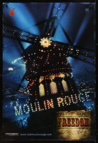 1g494 MOULIN ROUGE style C int'l teaser DS 1sh '01 Nicole Kidman, This story is about freedom!