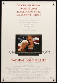 1g507 NATURAL BORN KILLERS DS 1sh '94 Oliver Stone, Woody Harrelson & Juliette Lewis!