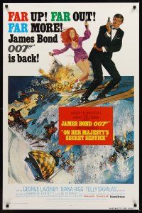 1g522 ON HER MAJESTY'S SECRET SERVICE 1sh R80 George Lazenby's only appearance as James Bond