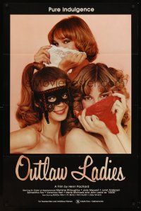 1g530 OUTLAW LADIES 1sh '81 great image of three sexy dominatrixes using panties as masks, x-rated