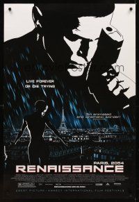 1g587 RENAISSANCE DS 1sh '06 Daniel Craig, Romola Garai, Iam Holm, cool art from animated sci-fi!