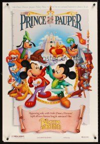 1g589 RESCUERS DOWN UNDER/PRINCE & THE PAUPER DS Prince style 1sh '90 Disney in Aust double-bill!