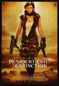 1g591 RESIDENT EVIL: EXTINCTION int'l DS 1sh '07 sexy Milla Jovovich in zombie killing action!