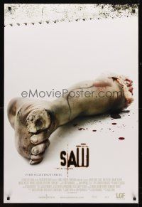 1g617 SAW int'l DS 1sh '04 Cary Elwes, Danny Glover, Monica Potter, gory image of leg!
