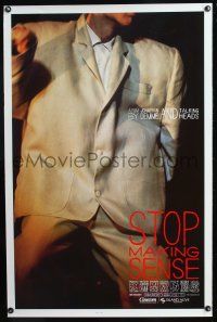 1g698 STOP MAKING SENSE 1sh '84 Jonathan Demme, Talking Heads, close-up of David Byrne's suit!