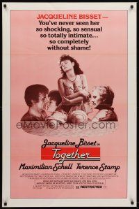 1g729 TOGETHER 1sh '81 Maximilian Schell, Terence Stamp, sexy Jacqueline Bisset!