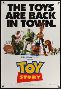 1g733 TOY STORY DS 1sh '95 Disney & Pixar cartoon, great image of Buzz, Woody & cast!
