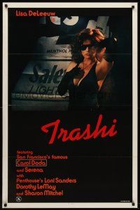 1g738 TRASHI 1sh '81 sexploitation, trashy Lisa DeLeeuw in shades & gloves!