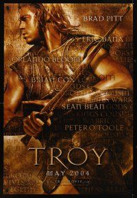 1g742 TROY teaser DS 1sh '04 directed by Wolfgang Petersen, Brad Pitt as Achilles!