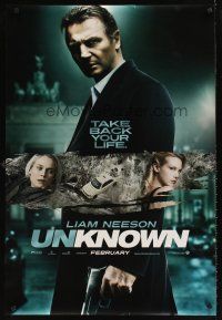 1g748 UNKNOWN teaser DS 1sh '11 Liam Neeson, Diane Kruger, sexy January Jones!