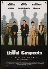 1g752 USUAL SUSPECTS English 1sh '95 Kevin Spacey with watch, Baldwin, Byrne, Palminteri, Singer!