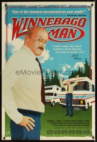 1g783 WINNEBAGO MAN 1sh '09 art of Jack Rebney as most famous recreational vehicle salesman!