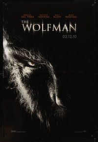 1g789 WOLFMAN teaser DS 1sh '10 cool image of Benicio Del Toro as monster in title role!