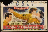 1h269 AMBASSADOR'S DAUGHTER Belgian '56 Olivia de Havilland, the most scandalous foreign affair!