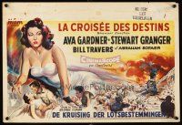 1h272 BHOWANI JUNCTION Belgian '55 sexy Eurasian beauty Ava Gardner in a flaming love story!