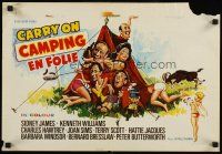 1h277 CARRY ON CAMPING Belgian '71 AIP, Sidney James, English nudist sex, wacky camping artwork!