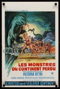 1h326 WHEN DINOSAURS RULED THE EARTH Belgian '70 Hammer, art of sexy cavewoman Victoria Vetri!