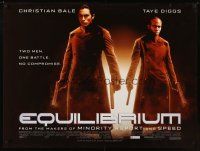 1h130 EQUILIBRIUM DS British quad '02 Christian Bale & Diggs in a future where freedom is outlawed!