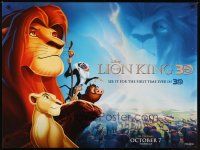 1h148 LION KING advance DS British quad R11 classic Disney in Africa, cool image of Mufasa in sky!