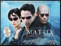 1h154 MATRIX British quad '99 Keanu Reeves, Carrie-Anne Moss, Laurence Fishburne, Wachowski Bros!
