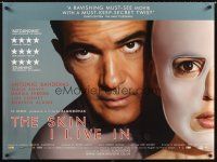 1h171 SKIN I LIVE IN DS British quad '11 artwork image of Antonio Banderas & masked woman!