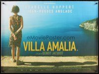 1h185 VILLA AMALIA British quad '09 Isabelle Huppert, Jean-Hugues Anglade, cool image of bay!