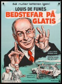 1h415 HIBERNATUS Danish '70 Edouard Molinaro, different art of wacky Louis de Funes by K. Wenzel!