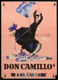 1h430 LITTLE WORLD OF DON CAMILLO Danish '52 wacky Fernandel, Gino Cervi, Vera Talchi!