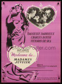 1h433 MADAME DE Danish '54 directed by Max Ophuls, Charles Boyer & Danielle Darrieux