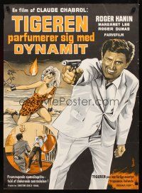 1h439 ORCHID FOR THE TIGER Danish '66 Chabrol, art of spy Roger Hanin & sexy Margaret Lee!