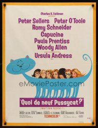 1h248 WHAT'S NEW PUSSYCAT French 23x32 '66 Siry art of Woody Allen, Peter O'Toole & sexy babes!