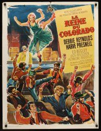 1h247 UNSINKABLE MOLLY BROWN French 23x32 '65 Debbie Reynolds, different art by Roger Soubie!