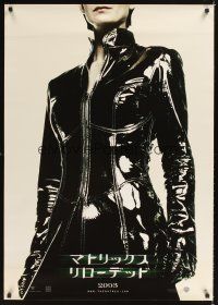 1h570 MATRIX RELOADED 2003 style teaser Japanese 29x41 '03 Carrie-Anne Moss as Trinity!